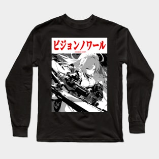 Cyberpunk Cyborg Maid Girl Japanese Vaporwave Urban Aesthetic 3 Long Sleeve T-Shirt